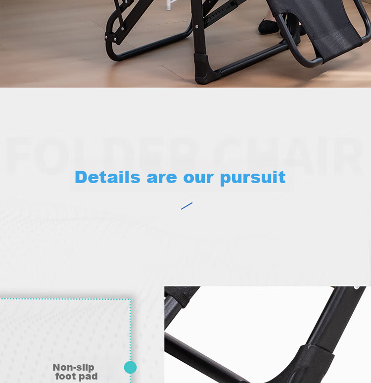 Deli Folding Nap Chair for Office, Foldable Bed Companion Seat, Outdoor Chair, 87141 Black 11