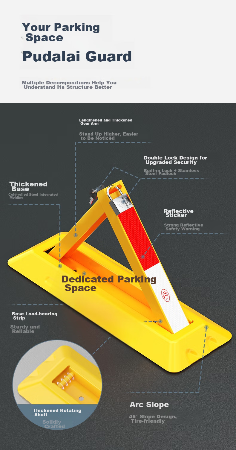 Puda Parking Space Lock, Thickened Anti-Pressure Garage Floor Lock, Parking Space Anti-Occupation Device 1
