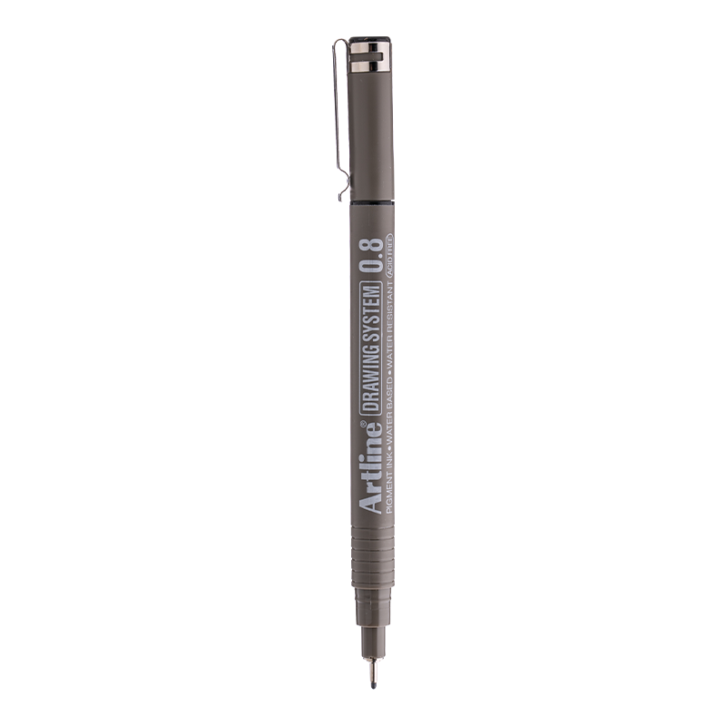 [Back to School Essential] Shachihata Artline Ultra-Fine Needle Tip Pen, Waterproof Drawing Pen, Specially Designed for Manga/Design/Anime, 0.8mm Black EK-238N
