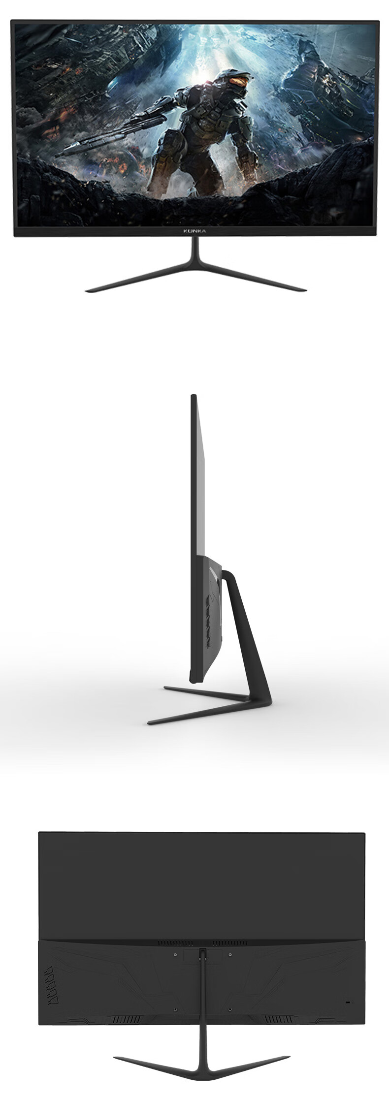 KONKA 27-Inch Ultra-Thin Bezel Monitor FHD 75Hz Wide Viewing Angle Low Blue Light Wall-Mountable Home Office Desktop Computer LCD Display KM27192 8