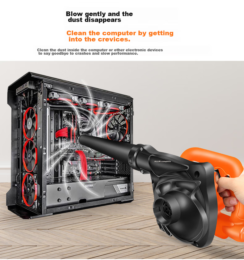 JU QUAN High-Power Blower, Industrial Powerful Dust Blower, Dust Remover And Cleaner, Dual-Use Blower with Suction Function, Load Capacity 2300W 6
