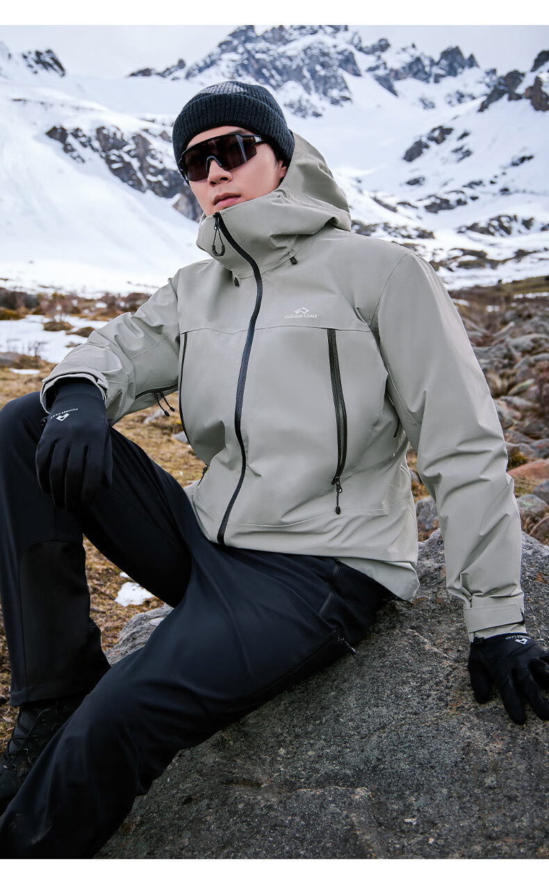 Pioneer Camp Lin Xinyue Same Style Little Eagle Windbreaker, Toray Men's Outdoor Windproof Waterproof Professional High-Altitude Hiking Mountaineering Jacket 15