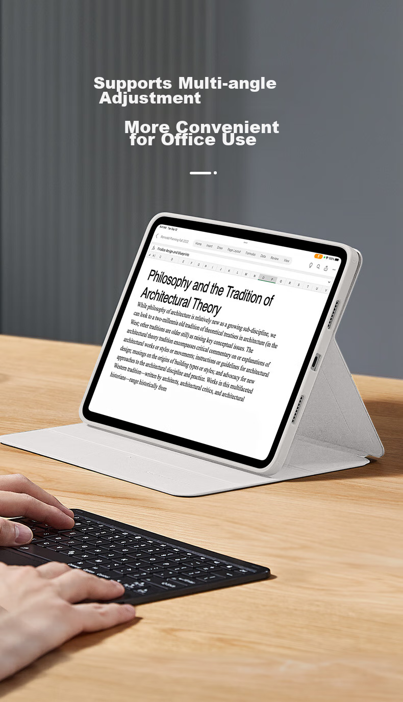 ESR Compatible with IPad Air 8/7/6/5/4 Case, 11-Inch 2026/25 [Detachable Magnetic Cover], M4 Apple Tablet 10.9 Full Protection Shockproof Stand White 5