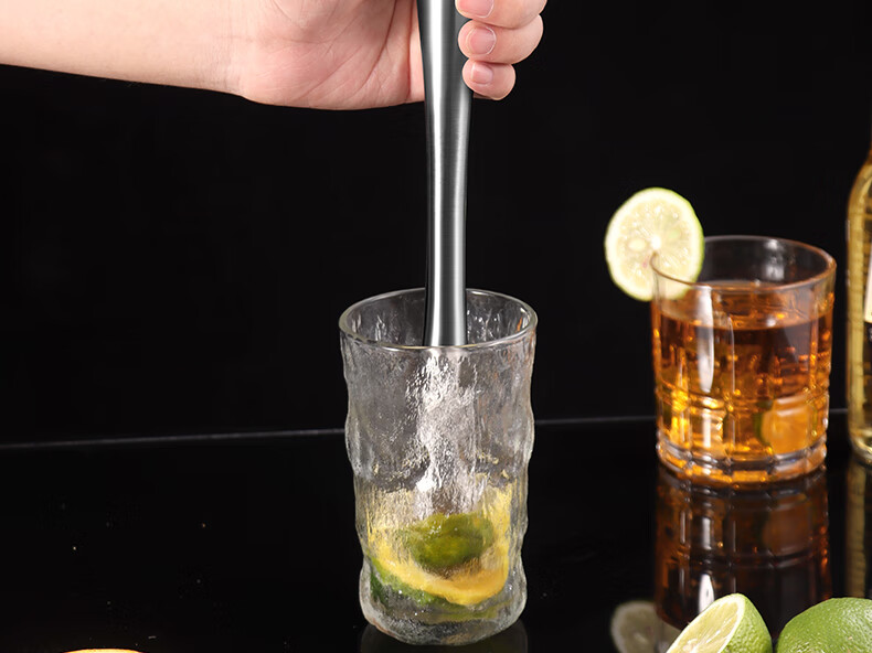 BJ Stainless Steel Ice Crusher Hammer, Ice Breaker, Juicer Stick, Shaker Cup Muddler, Lemon Tea Tool, Ice Crusher Hammer, 26cm Long Versio 8