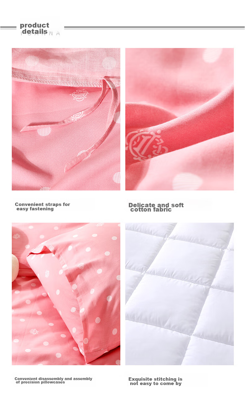FUANNA Student Bedding Set Dormitory Seven-Piece Set (Four-Piece Set + Duvet + Pillow Core + Mattress Pad) for 0.9-Meter Bed 10