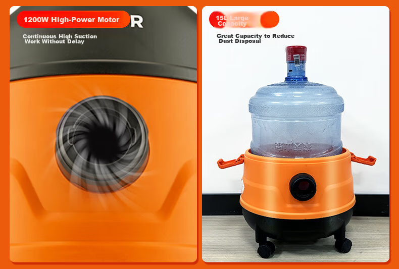 SUPOR Barrel Vacuum Cleaner for Home And Industrial Use, High Suction Power, 20L Capacity, Wet/dry/blow Three-In Stainless Steel, for Post-Construction Cleaning, Renovation, Commercial Use, Carpet, Pet Hair, High-Power EVCB-73S 2
