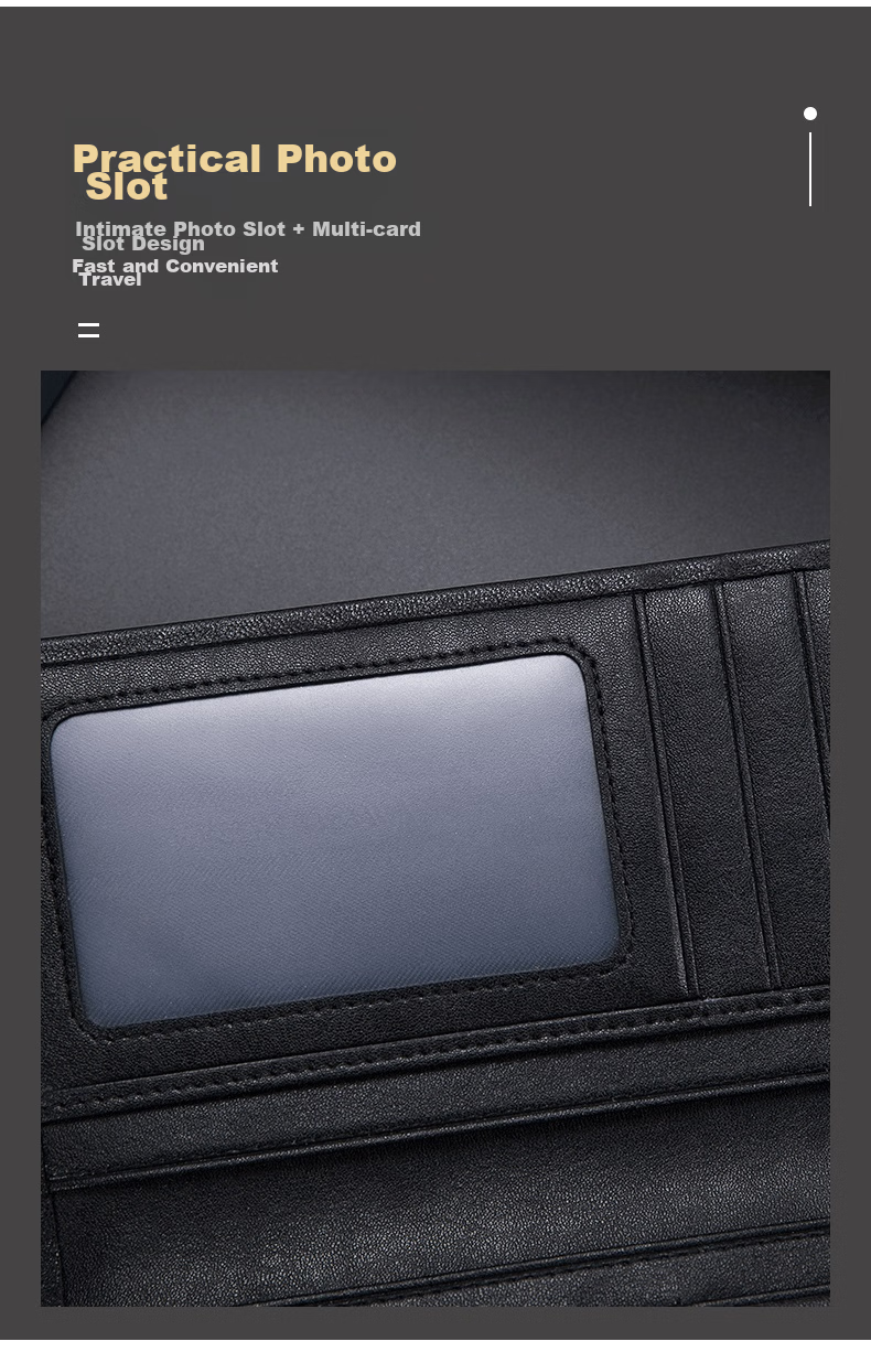 Meizhouyeniou Men's Long Wallet, Genuine Leather Business Casual Deer Head Logo Multifunctional Purse, Birthday Gift for Boyfriend 9