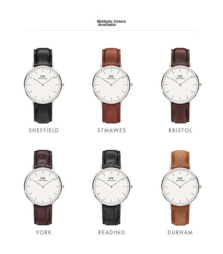 DanielWellington DW Men's Watch, Classic Leather Simple Fashion European And American Quartz Wristwatch, Birthday Gift for Boyfriend, DW053 3