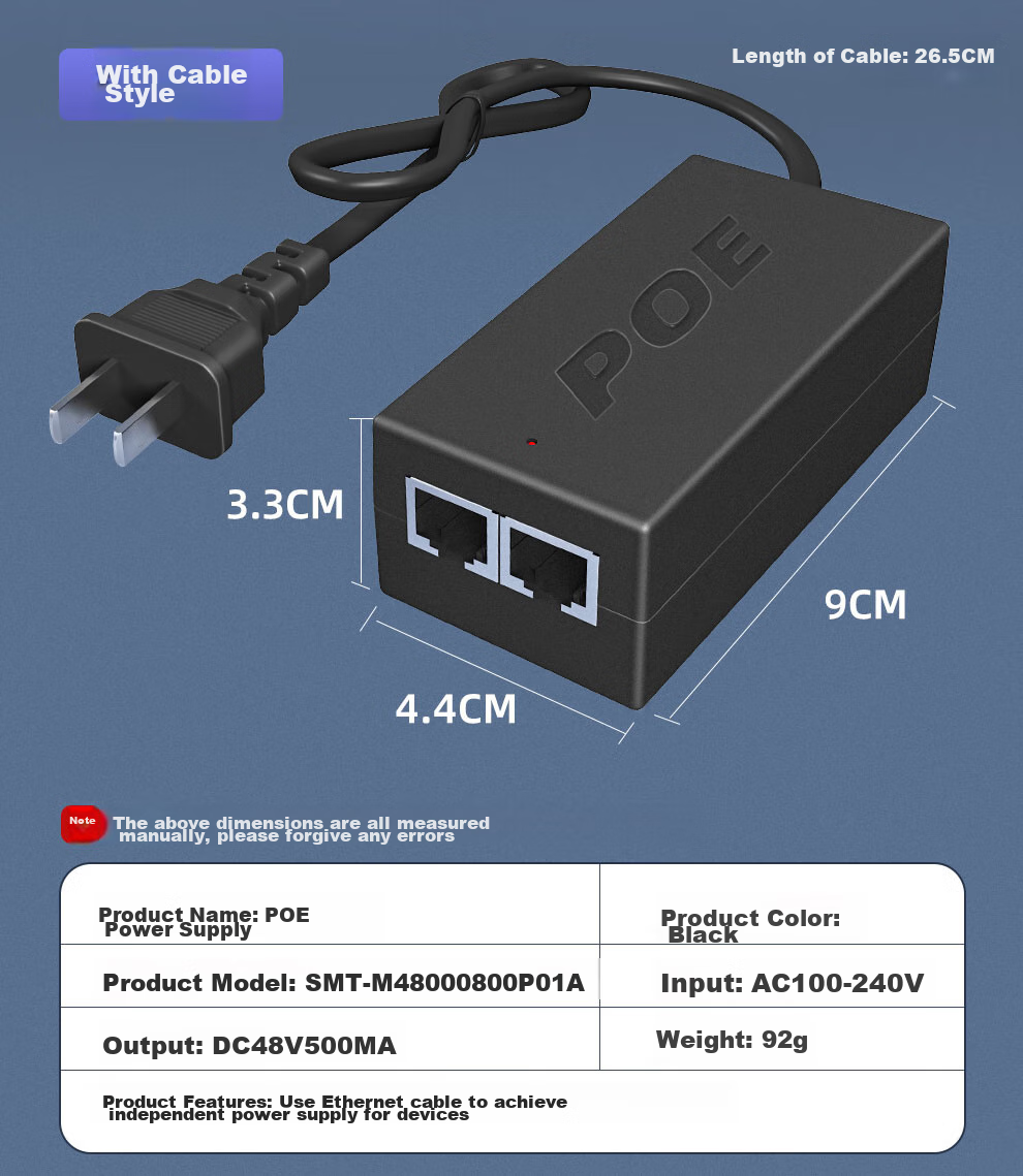 COMPCCTV POE Power Supply Module, Surveillance Network Camera Independent Transmission Separator, 48V/52V Network Bridge, AP Universal 11