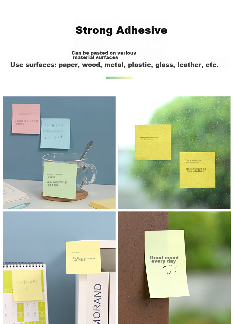 COMIX 12 Packs Colorful Sticky Notes, Adhesive Memo Pads, 76*101mm Large Size, Self-Adhesive Message Paper/Note Pads, Office Supplies, D5003 Yellow 5
