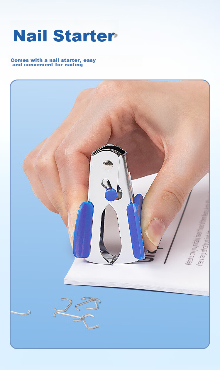 COMIX 12# Office Labor-Saving Stapler 3-Piece Set (Stapler, Staples, Staple Remover) Office Supplies Compatible with 24/6, Free 640 Blue Staples Included EB3019 4