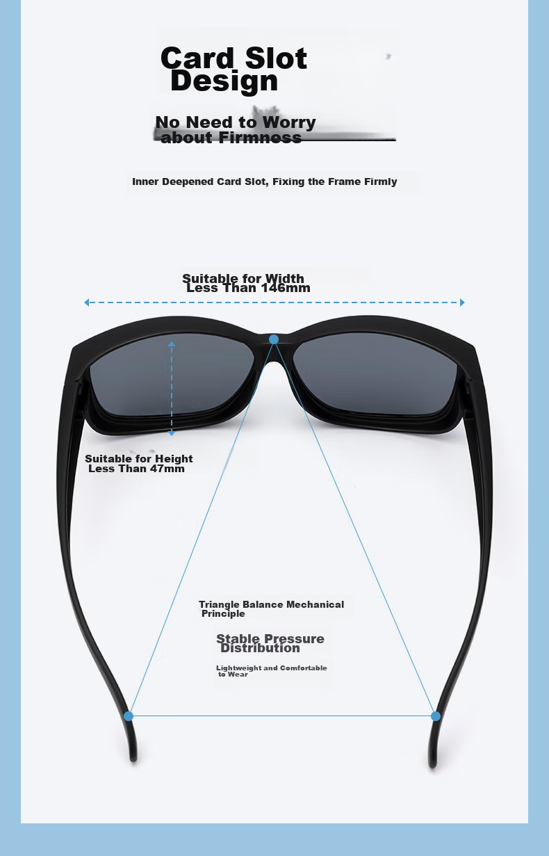 CAXMAN Sunglasses Clip-On Polarized Lenses for Men And Women, Nearsighted Driving Glasses 5