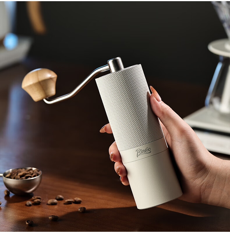 Bincoo Hand-Cranked Coffee Grinder with CNC Steel Core Hexagon, All-In Manual Italian Coffee Machine, Coffee Bean Grinder 16