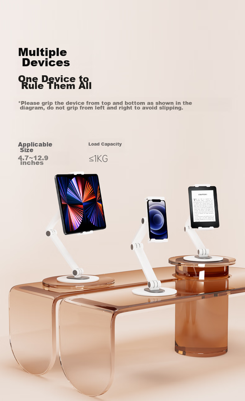 Brateck Beihu Inverted Tablet Stand iPad Computer Inverted Mount Tablet Arm Monitor Bracket Floating Support E350pd+P200 Black 3
