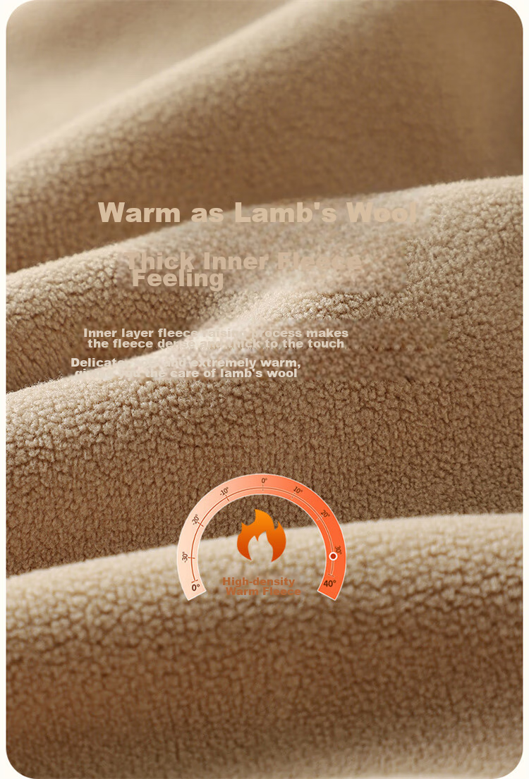 LangSha Lambswool Thermal Underwear for Women, Thickened Fleece-Lined Base Layer Top And Bottom Set for Autumn And Winter, Black 4