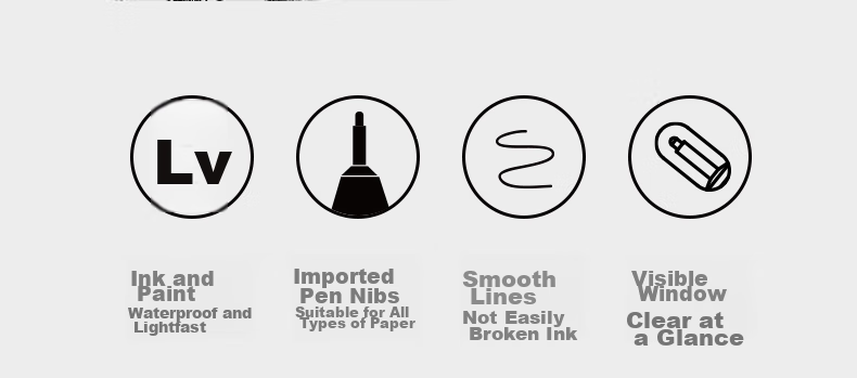 Snowhite Needle-Tip Pen, Waterproof Drawing Pen, Art Design Outlining Pen, Comic Pen, Sketching Pen, Specialized for Quick Sketches, Line Drawing Pen, Manga-Specific Set of 5 Pens 2