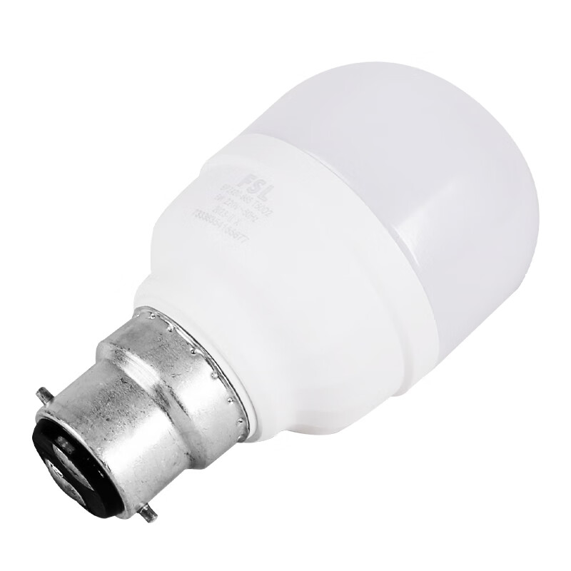 FSL Foshan Lighting LED Bulb Cylindrical Energy-saving Globe Property Lighting Super Bright B22 Base Bulb 5W White Light (6500K)
