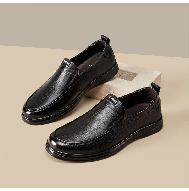 Eierkang Men's Business Casual Slip-On Driving Shoes Comfortable Loafers 61314W Black Size 43 4