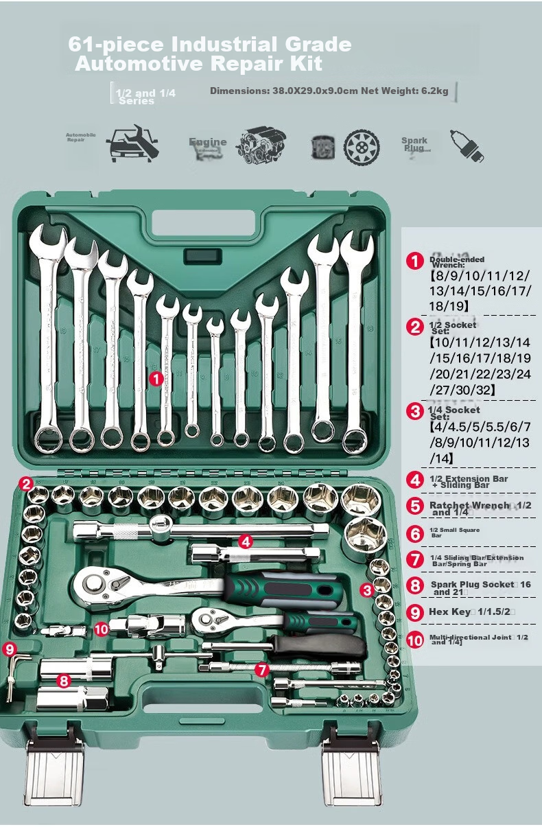 Airuize Motorcycle Repair Socket Wrench Set, Multi-Functional Tool Kit, Motorcycle Repair Toolbox, 46-Piece Set 31