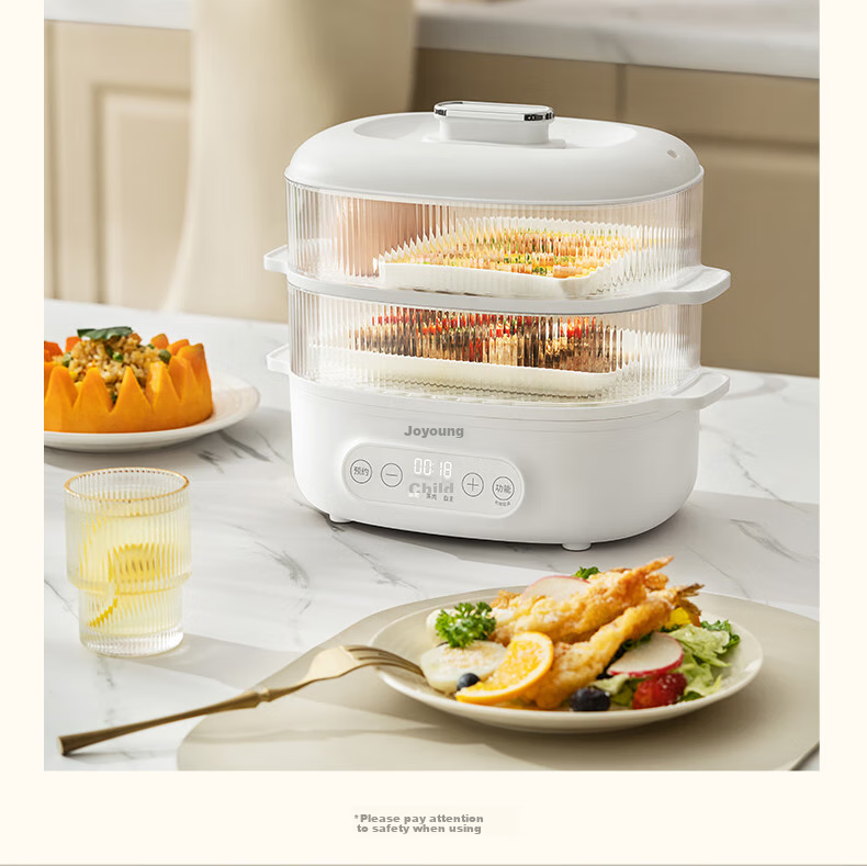 Joyoung Egg Cooker, Steamer, Hot Spring Egg Machine, Smart Timer with Auto Shut-Off, Egg Cooking Device for Soft-Boiled Eggs And Tea Eggs, Compact All-In Breakfast Steamer GE361 17