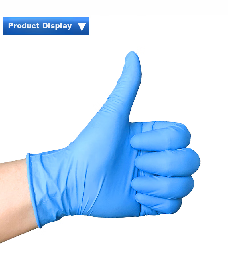 SI&MOOS Disposable Nitrile Gloves, Thickened Type, Waterproof And Stain-Resistant, 100 Pieces, Blue NM909BL, Small Size S 9