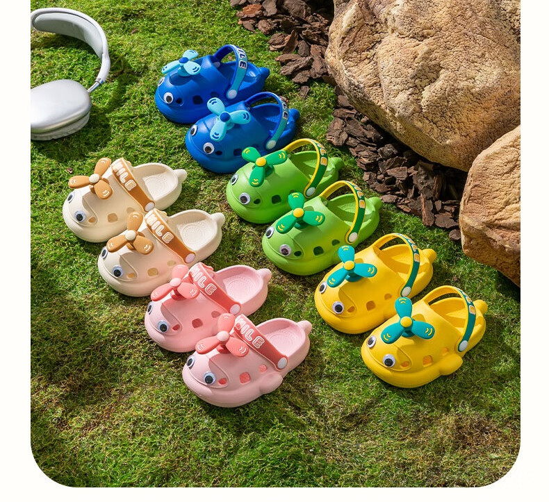 Huameijianbu Children's Slippers, Boys And Girls Baby Indoor Outdoor Wear, Soft Sole Non-Slip Beach Clogs, HM026 Pink, Size 26-27 20