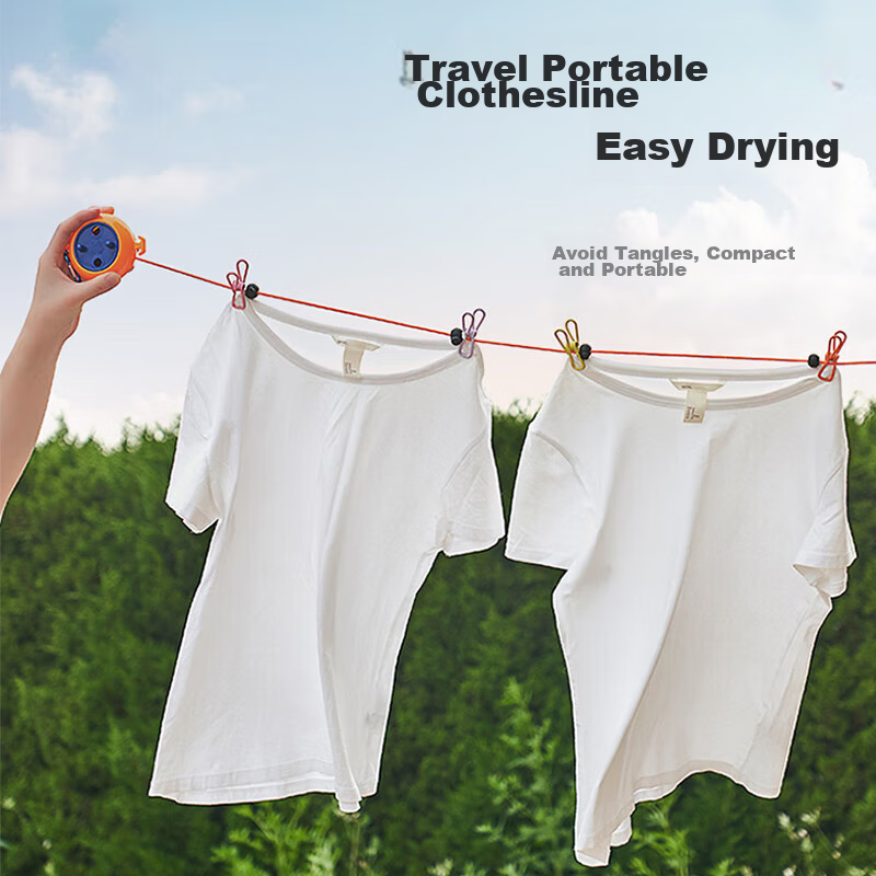 Siwangongli Travel Clothesline Outdoor Essential Portable for Business Trips, Hotels And Guesthouses Hanging Drying Line SW7170