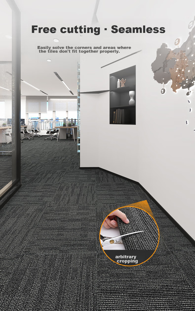 Boneng Commercial Office Carpet, Hotel Conference Room High-End Specialized Square Tile Carpet, Large Area, 8 Pieces Per Set 6