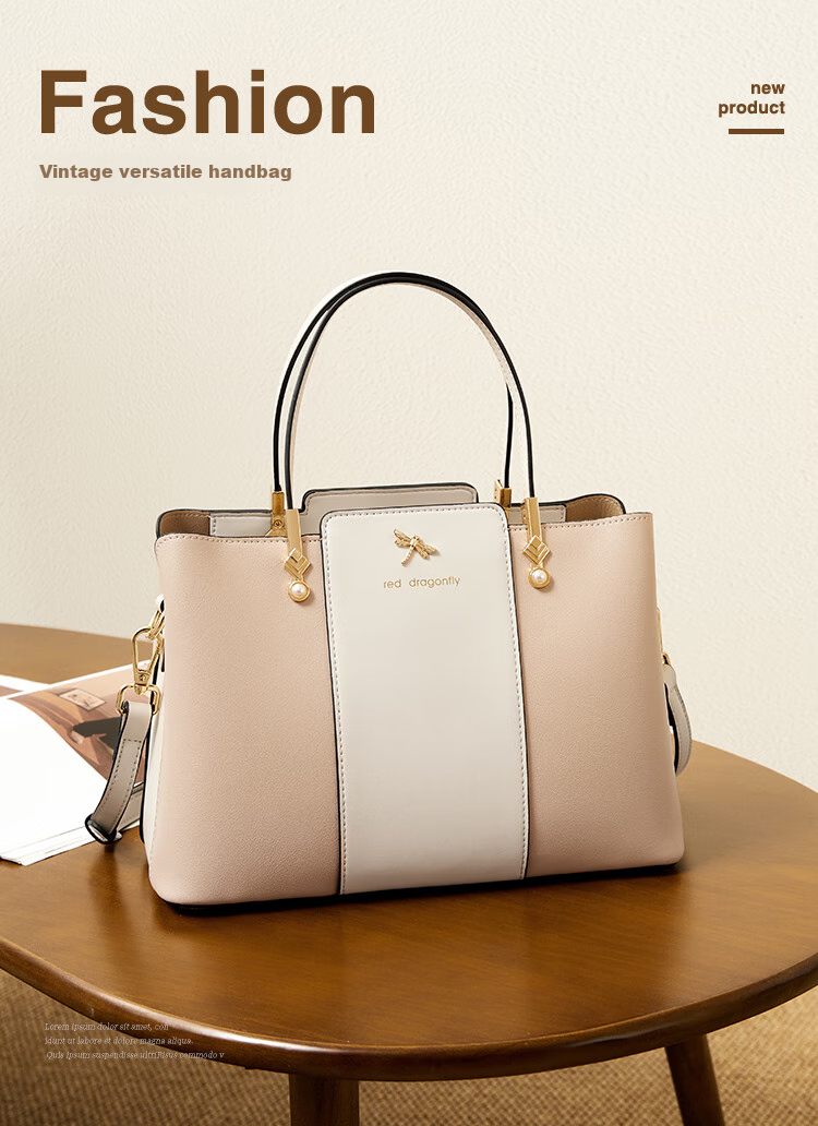 RED DRAGONFLY 2026 New Women's Handbag, Cowhide Crossbody Bag for Mothers, Birthday Gift Box for Mom 1