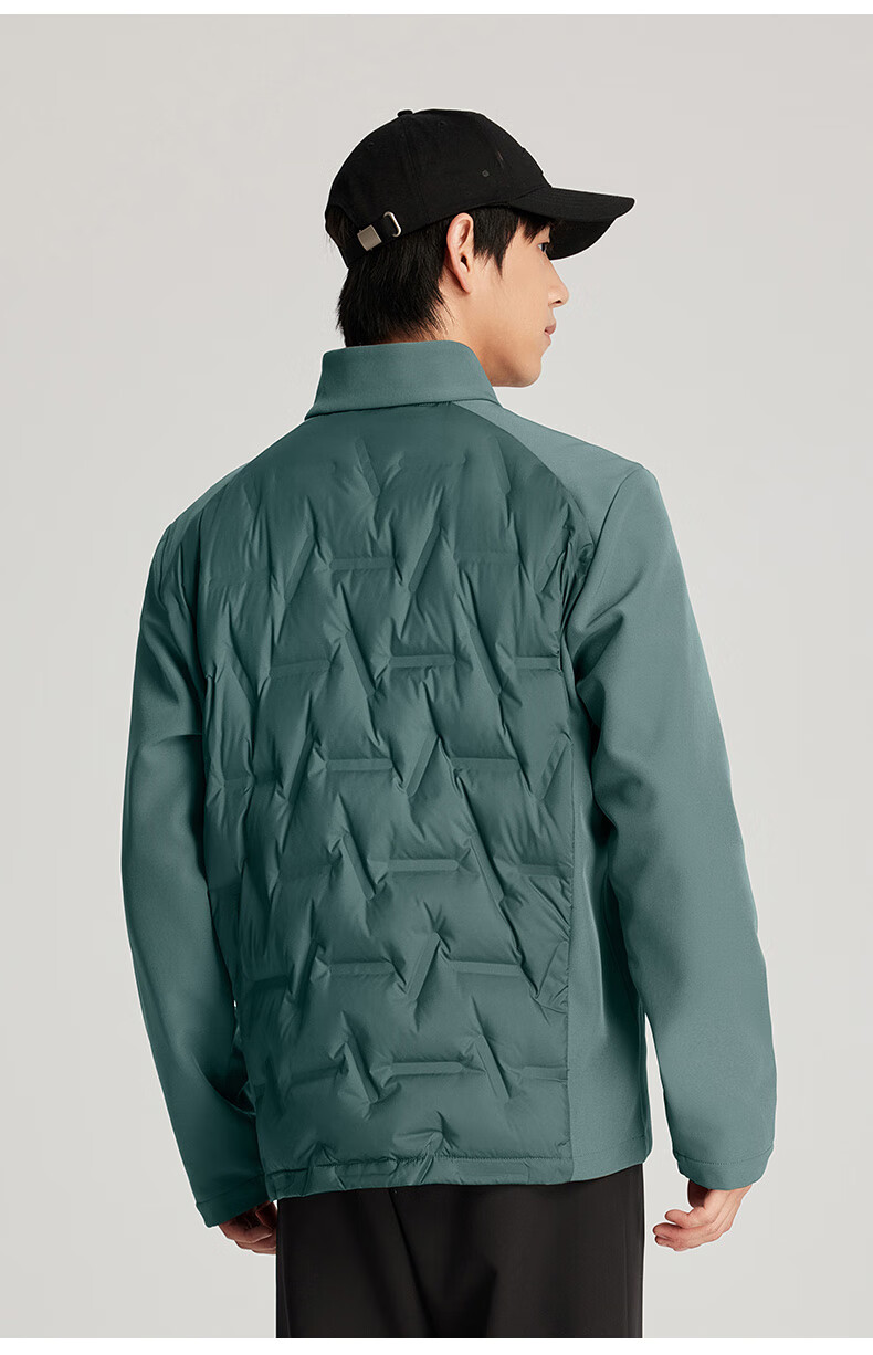 TECTOP Outdoor Lightweight down Jacket for Men, Duck Down Warm Coat, Stone Green, 2XL 29