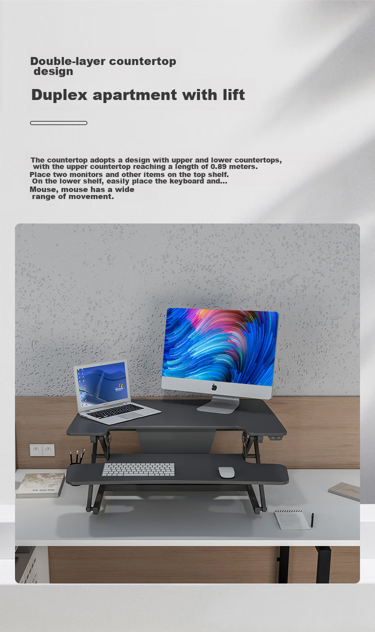 Loctek Height Adjustable Computer Desk, Standing Desk, Electric Lift Desk EM2M Elegant Black 13