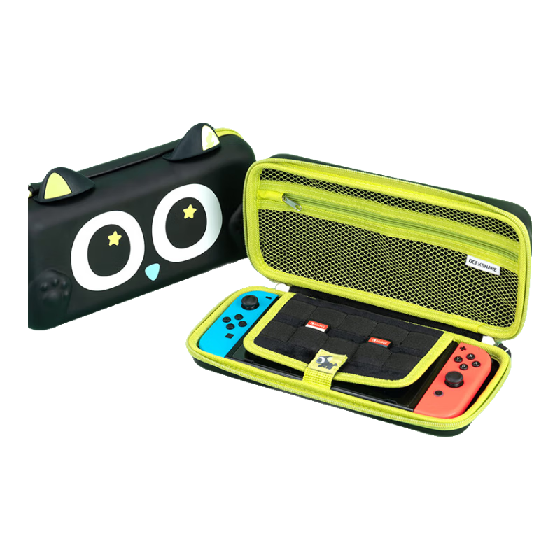 Jixiang Switch Storage Case, Xiaohexing Official Collaboration PU Protective Cover, Oled Hard Shell Case, Large Capacity Shockproof Anti-Pressure Dirt-Resistant Gaming Console Accessories