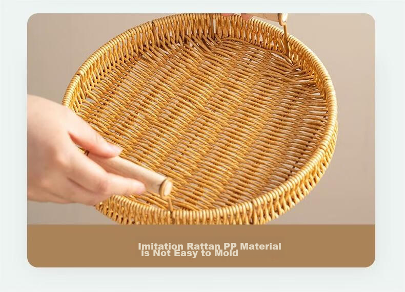 JIWUSENLIN Woven Bamboo Tray, Picnic Chinese Snack Plate, Deep-Fried Dish, Fruit Plate, Snack Plate, Dried Fruit Plate, Appetizer Plate, Fruit Plate 15