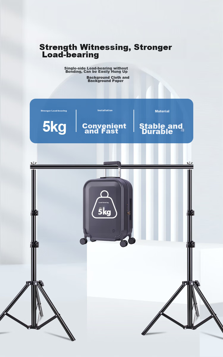 LATZZ 3*4 Meter Photography Backdrop Stand, Live Streaming Green Screen Stand, Chroma Key Photo Background Cloth Stand, Portrait Clothing ID Photo Shooting Stand, Thickened Portable Telescopic Gantry Background Stand 9