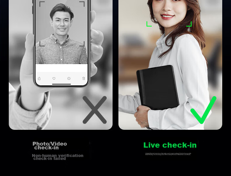 Deli Attendance Machine, Time Clock, Fingerprint And Facial Recognition All-In Device, Visible Light Dynamic Face Recognition, Liveness Detection, Bluetooth Connection, WeChat Mini Program Management AH200W 9