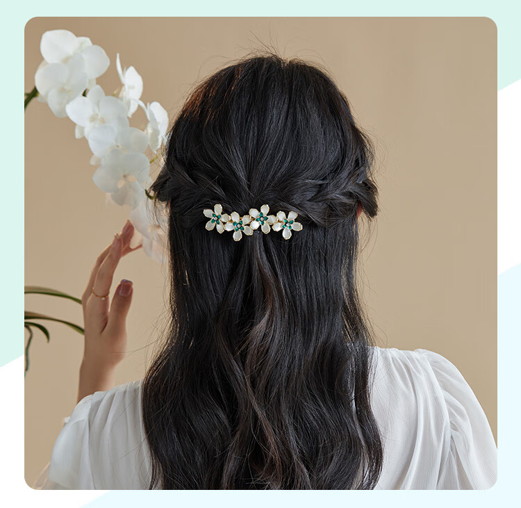 CHIMERA Cat's Eye Hair Clip for Women, High-End Barrette, Side Clip, Back of Head Clip, Mid-Autumn Festival Gift 13