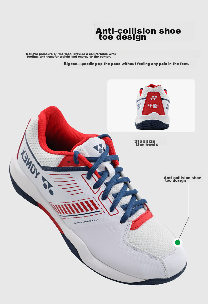 YONEX Unisex Badminton Shoes Non-Slip Durable Breathable Training Shoes SHBSF1WEX Light Beige Size 42 3