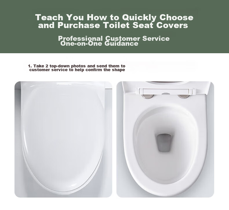 HSPA Toilet Seat, Universal Toilet Cover, Large V-Shaped Thickened One-Key Quick-Release Toilet Ring, Bathroom Toilet Accessories 1137 1