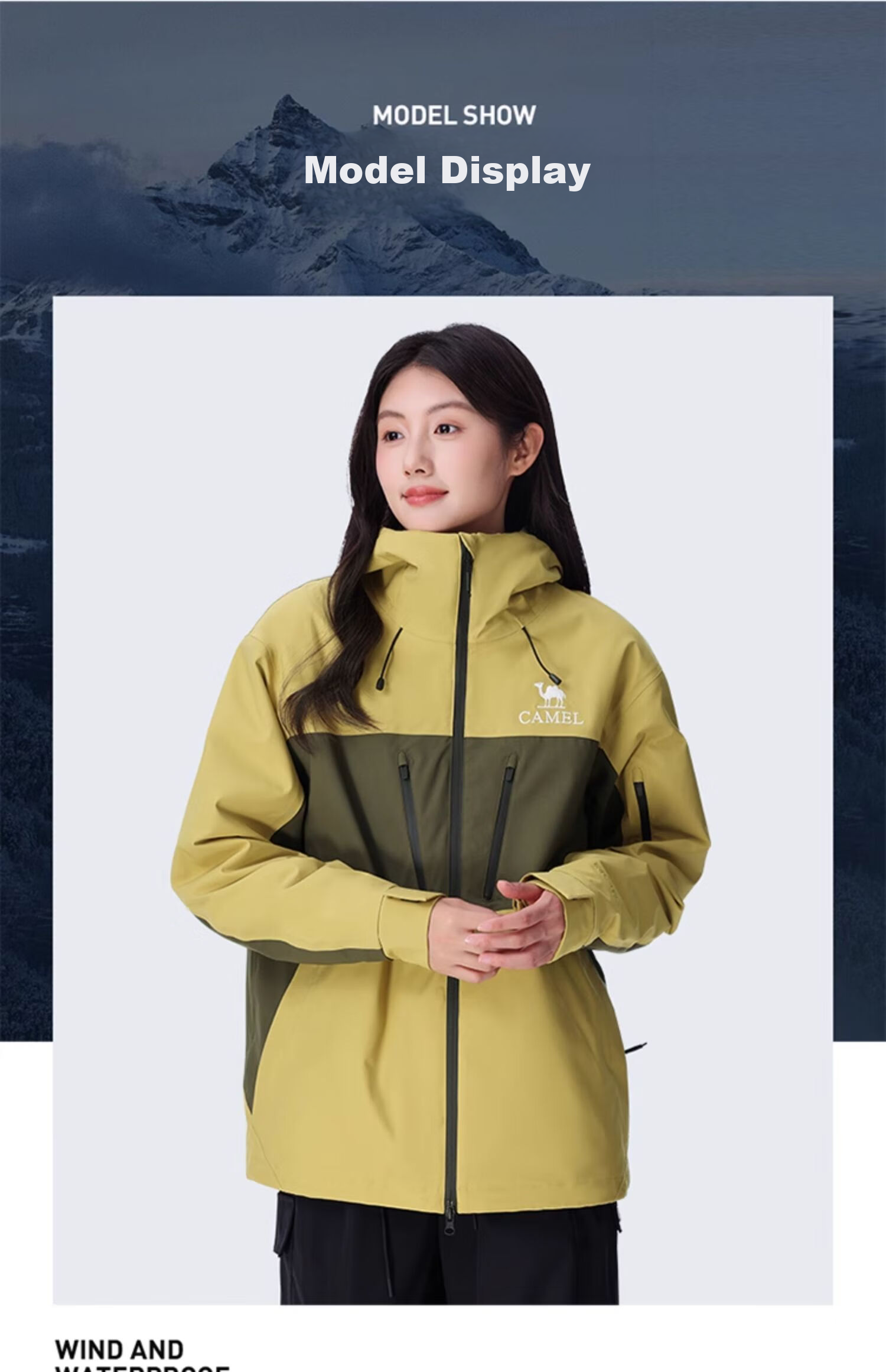 CAMEL [Wang Junkai's Choice] King of Glory Armor Jacket Three-In Windproof Waterproof Cold-Resistant Mountaineering Suit 8610 L 17