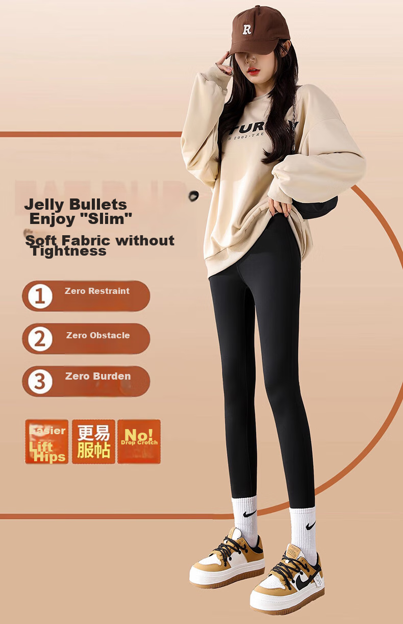 LangSha Leggings for Women, High-Waisted Tummy Control Butt-Lifting Shark Pants, Elastic Slim-Fit Ankle-Length with Three Velcro Straps for Autumn And Winter Outerwear 10