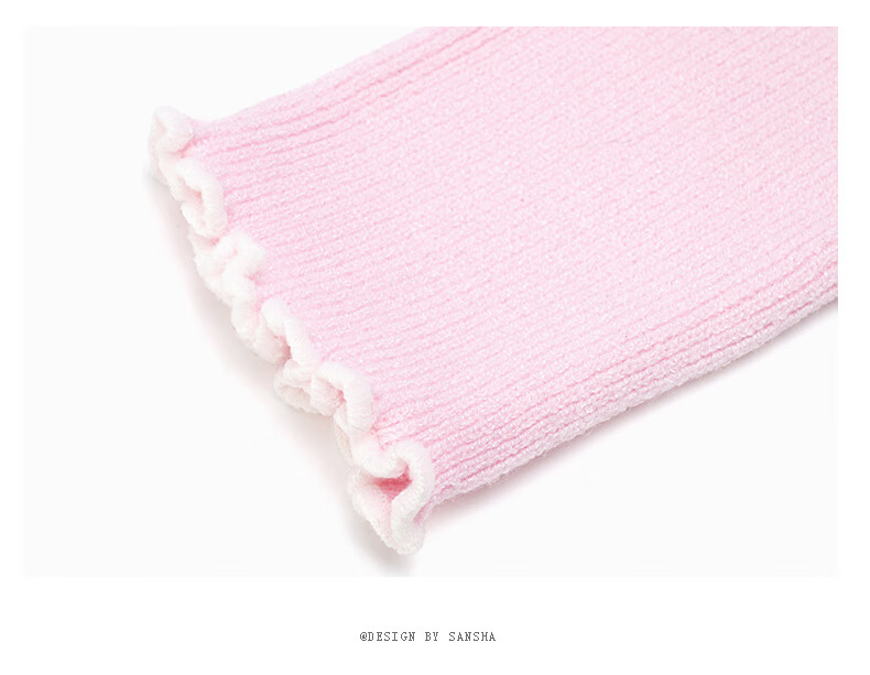 Sansha Children's Knitted Top, Ruffle Long-Sleeve Dance Sweater, Autumn And Winter Warm, Light Purple, S-M 13