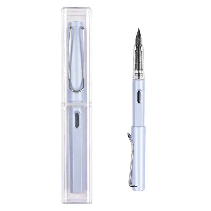 M&G Stationery, Elementary School Fountain Pen, Fine Nib for Male And Female Beginners, Back-To Handwriting Practice, Third Grade Correct Posture EF Nib Signature Pen, Single Pen in Pearl Purple without Ink Cartridge AFPY522379