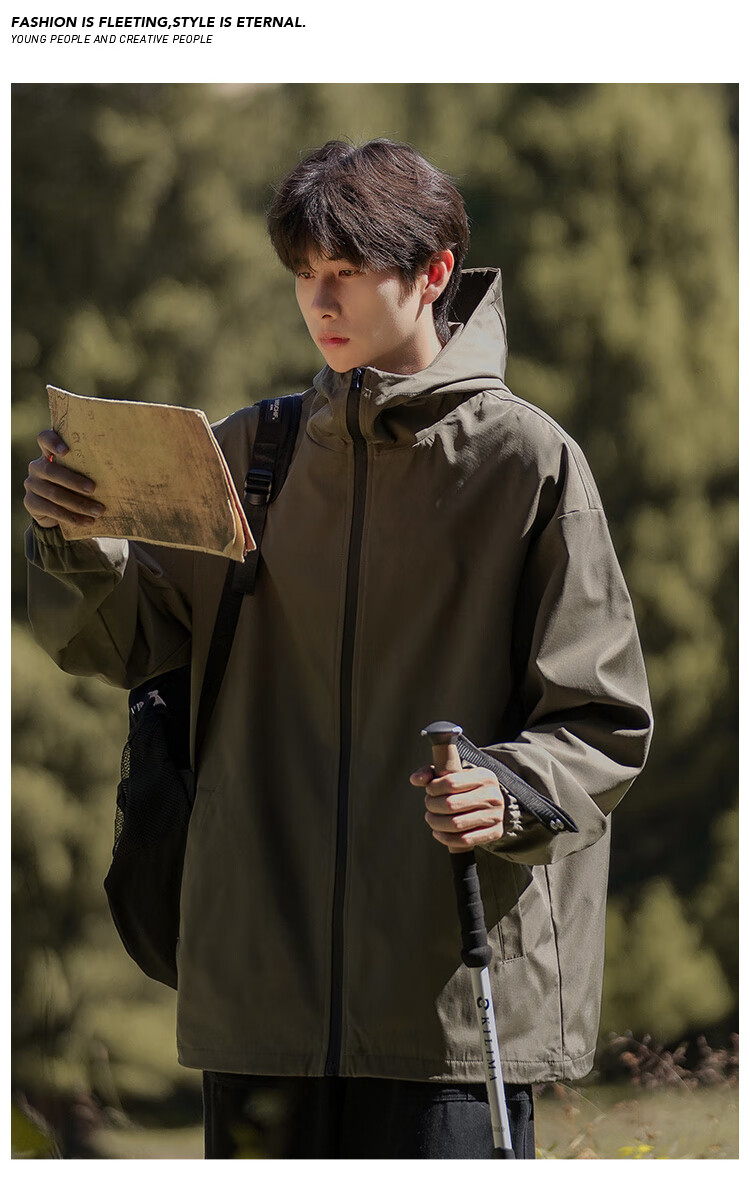 MMOPTOP Black Knight Outdoor Sports Jacket for Men And Women, Spring And Autumn Functional Workwear Hiking Coat, Black, Size M 9
