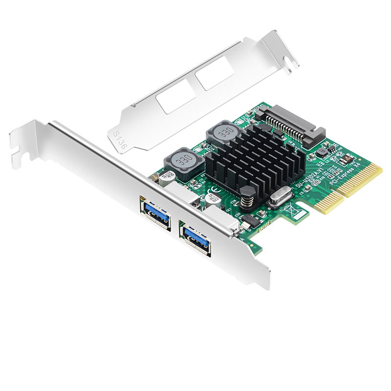 EB-LINK PCIE X4 to Dual USB3.1 Expansion Card, High-Speed Dual Interface, Supports Small Chassis Desktop Computers, Internal USB Adapter Card, HUB Concentrator Card, No Power Supply Required