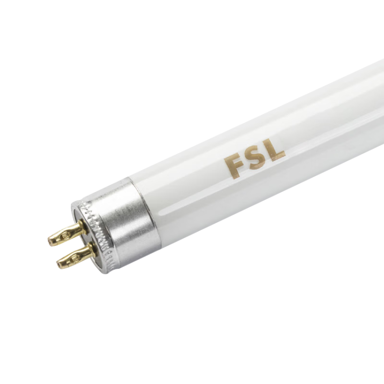 FSL Foshan Lighting T5 Tri-Phosphor Fluorescent Tube, Long Strip Light, Mirror Front Daylight Lamp, Grid Light, 1.15 Meters, 28W, Cool White, Pack of 5