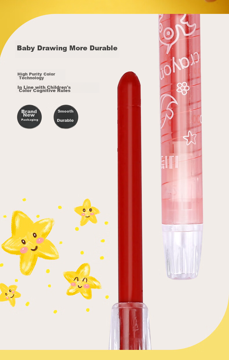 Lepusheng Children's Crayons, Clean Hands Oil Pastel Pencils, Colored Pencils, Oil Pastel Sticks, 18 Colors, Crayon Set, Art Tools, Drawing Pencils, Oil Pastel Sticks L3007, Art Education Tools 6