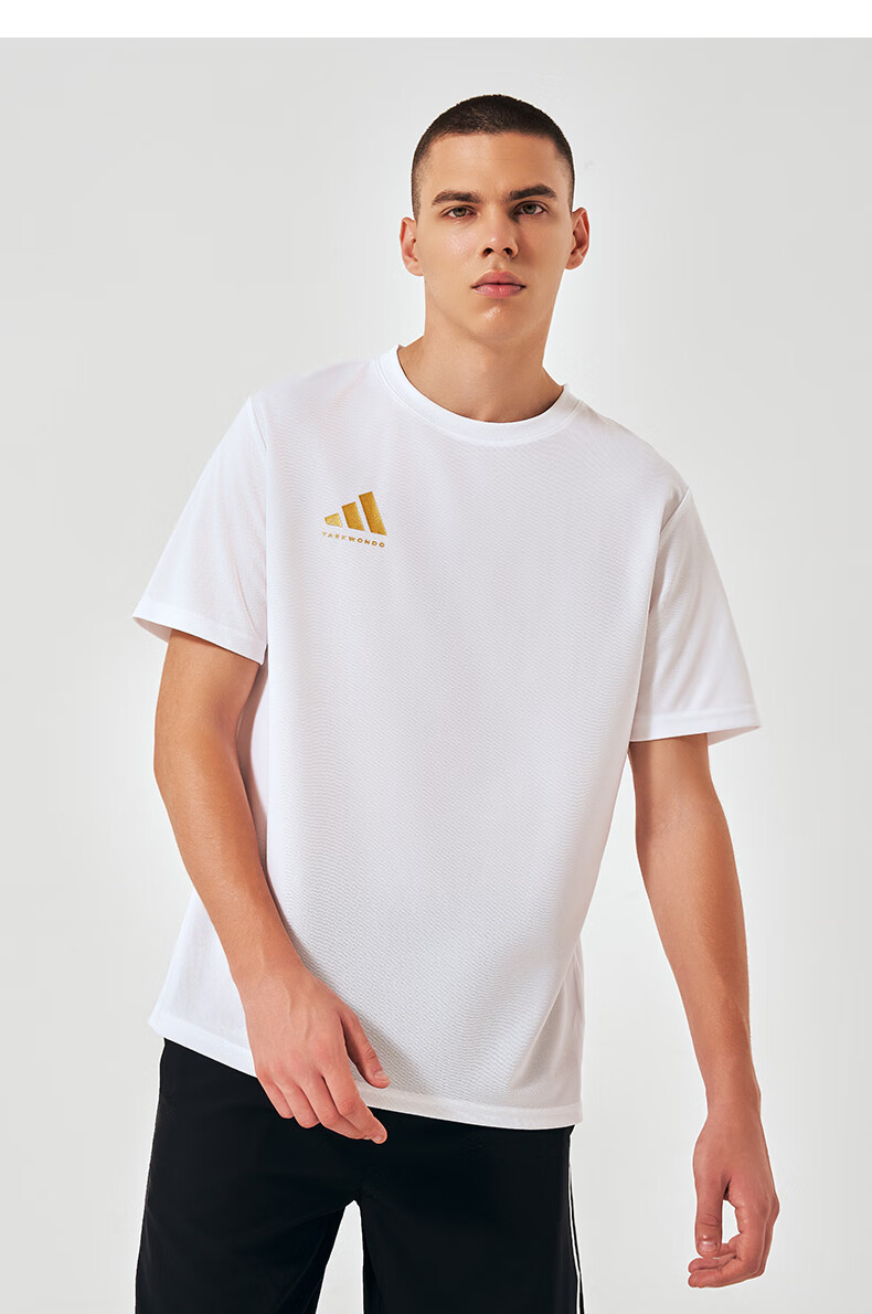 Adidas Men's Short-Sleeve T-Shirt, Summer Sports, Skin-Friendly, Breathable, Lightweight, Quick-Drying, Round Neck [Quick-Dry Version], Dark Gray, Size M 11