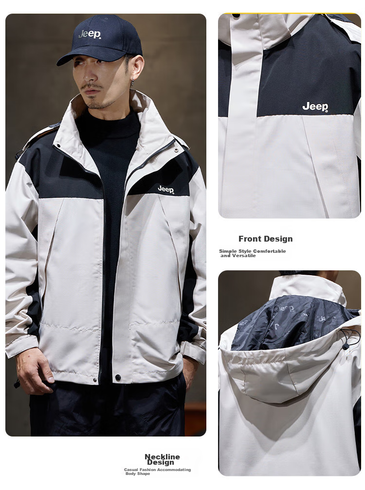 JEEP High-End Tactical Jacket for Men, 2026 Spring And Autumn New Outdoor Mountain-Style Sports Hiking Wear Workwear Jacket Men's Clothing 5