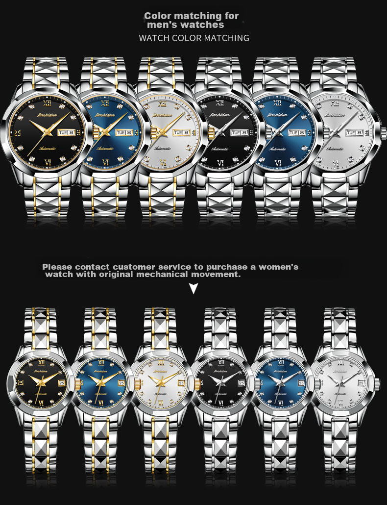 JIN SHI DUN Swiss Certified Authentic Men's Watch 26 New Automatic Mechanical Top Ten Famous Watches Birthday Gift for Husband 15