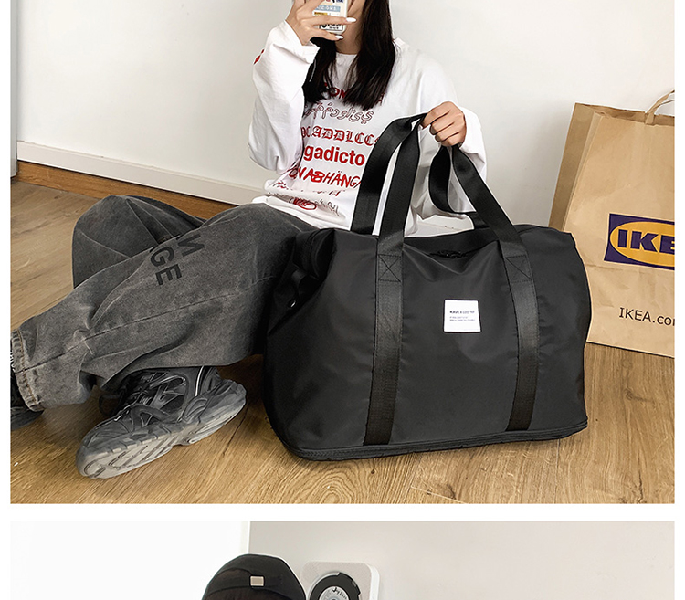 Lehuolvxing Travel Bag for Men, Handheld Large Capacity Luggage Bag, Portable with Handle, Suitable for Short Trips, Carry-On, Simple Storage Bag 33